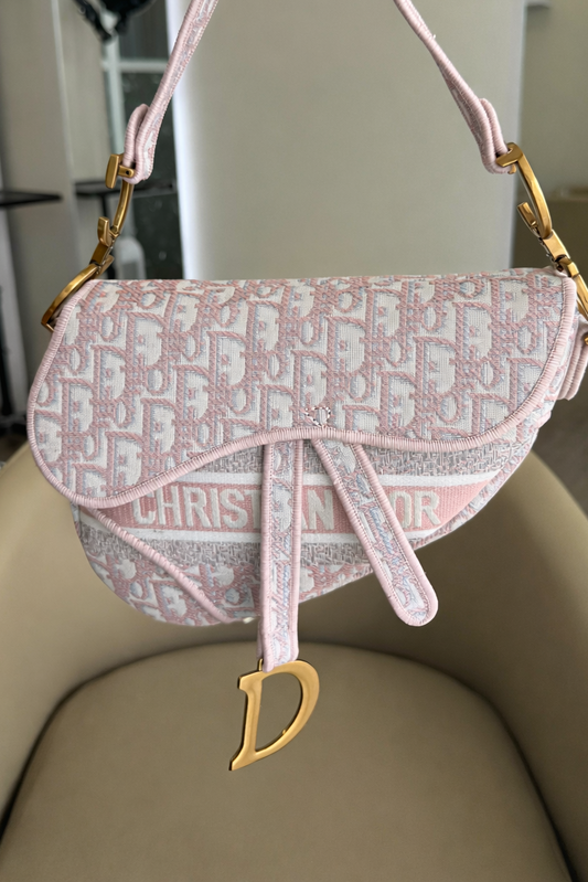 CD pink saddle bag