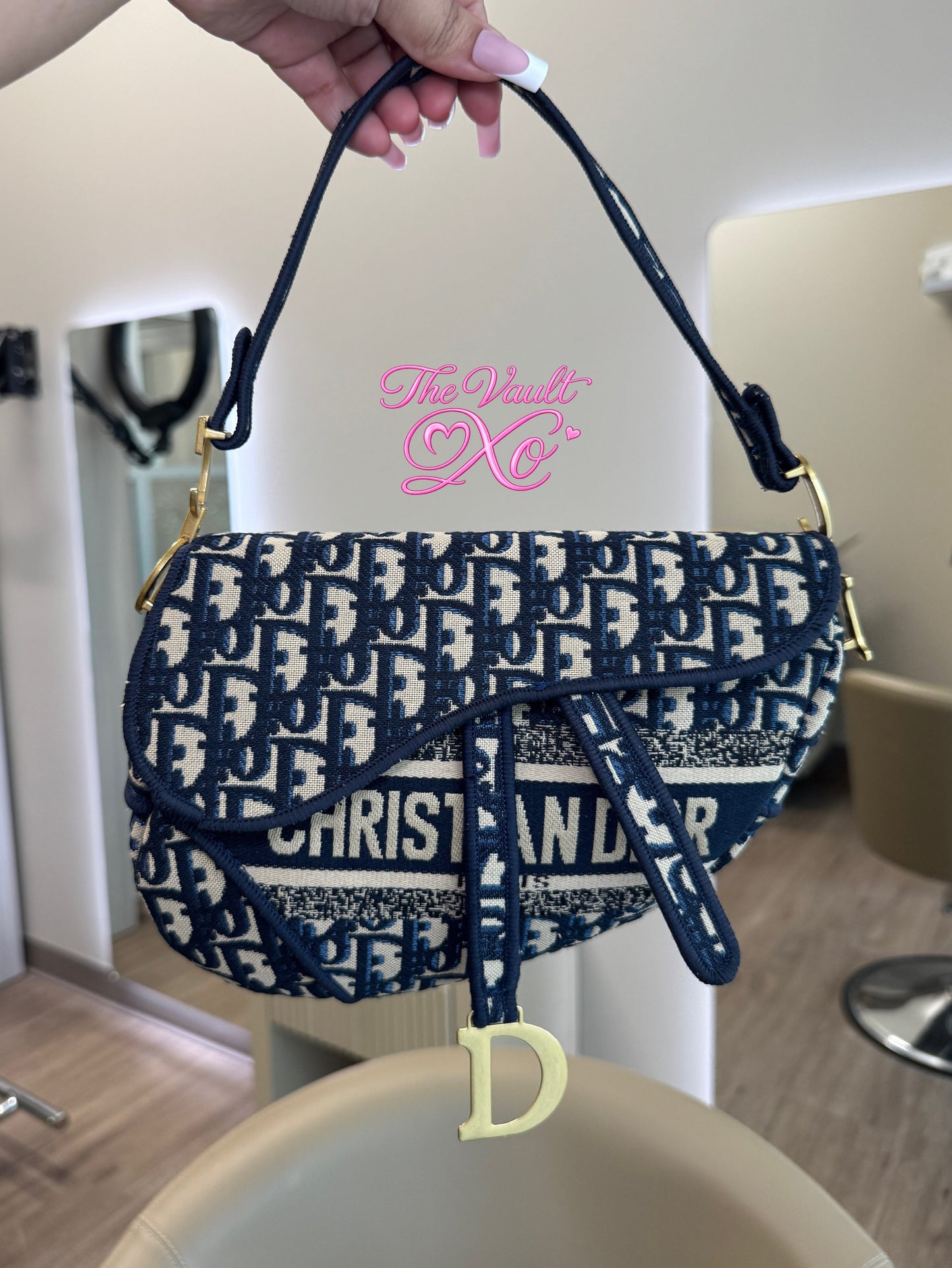 Blue CD Saddle Bag